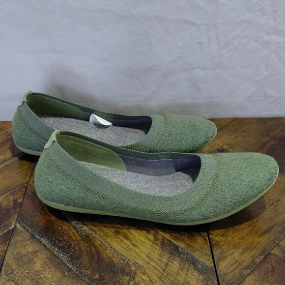 Allbirds size 10 Wool Breezers Slip On Ballet Flats - Calm Cargo Green - Picture 5 of 11